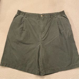 Consensus Sportswear Olive Green Cotton Shorts